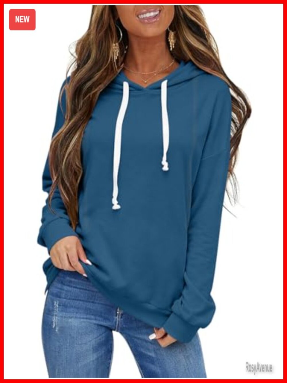 EasyGala Women's Lightweight Hoodie Drawstring Long Sleeve Pullover Sweatshirt